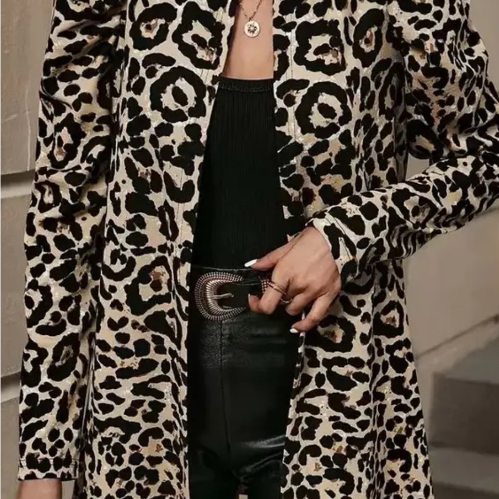Leopard Print Women's Coat